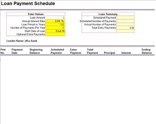 Amortization Schedule Template 22