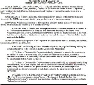 Articles of Incorporaton Templates 11