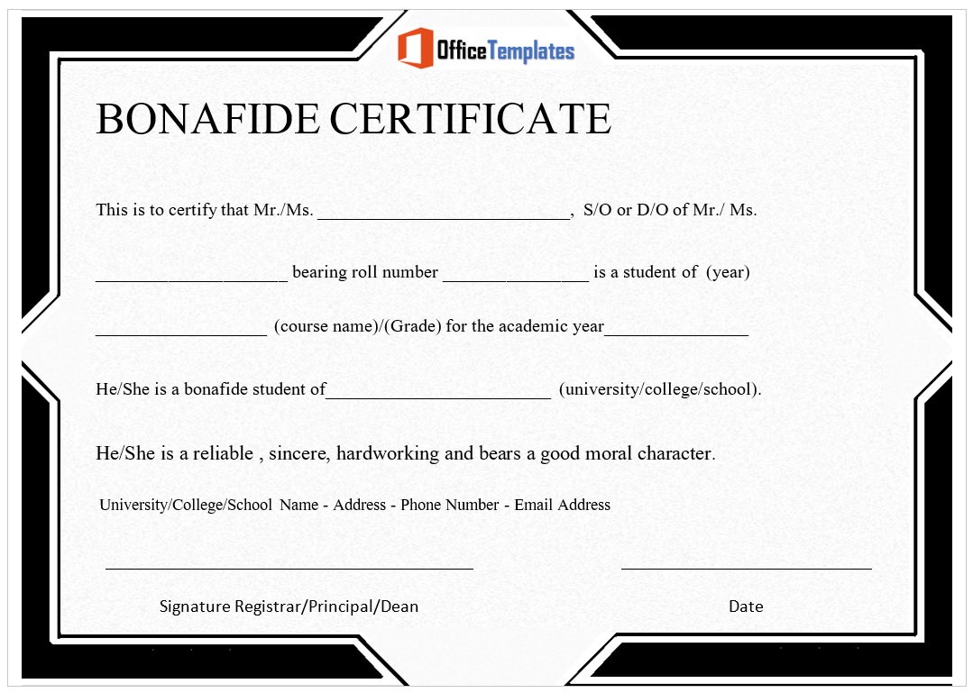 Blank Certificate Template 06