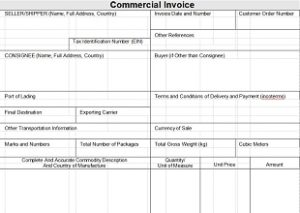 Commercial Invoice Template 25