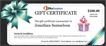 Gift Certificate Template Exclusive 01