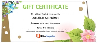 Gift Certificate Template Exclusive 06