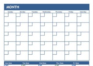 Monthly Calendar Schedule Templates Monthly calendar schedule template 1 for Microsoft Excel