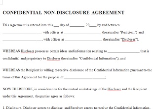 Confidentiality Agreement Template 03