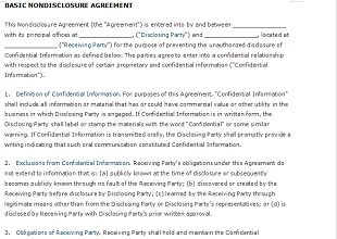 Non Disclosure Agreement Template 22