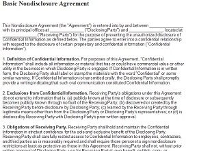 Non Disclosure Agreement Template 24