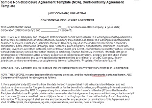 Non Disclosure Agreement Template 27