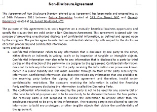 Non Disclosure Agreement Template 28