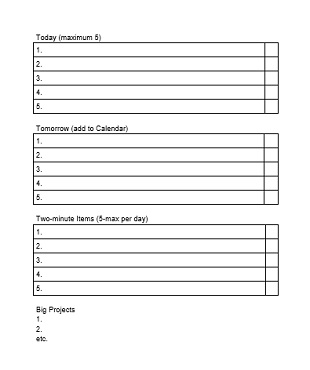 Task List Template 09