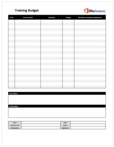 training budget template 01