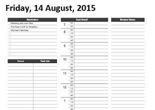 Daily Schedule Template 08