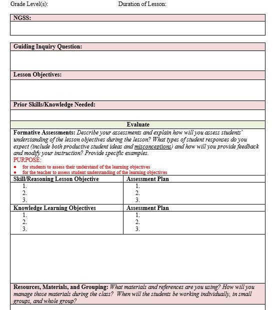 Lesson Plan Template