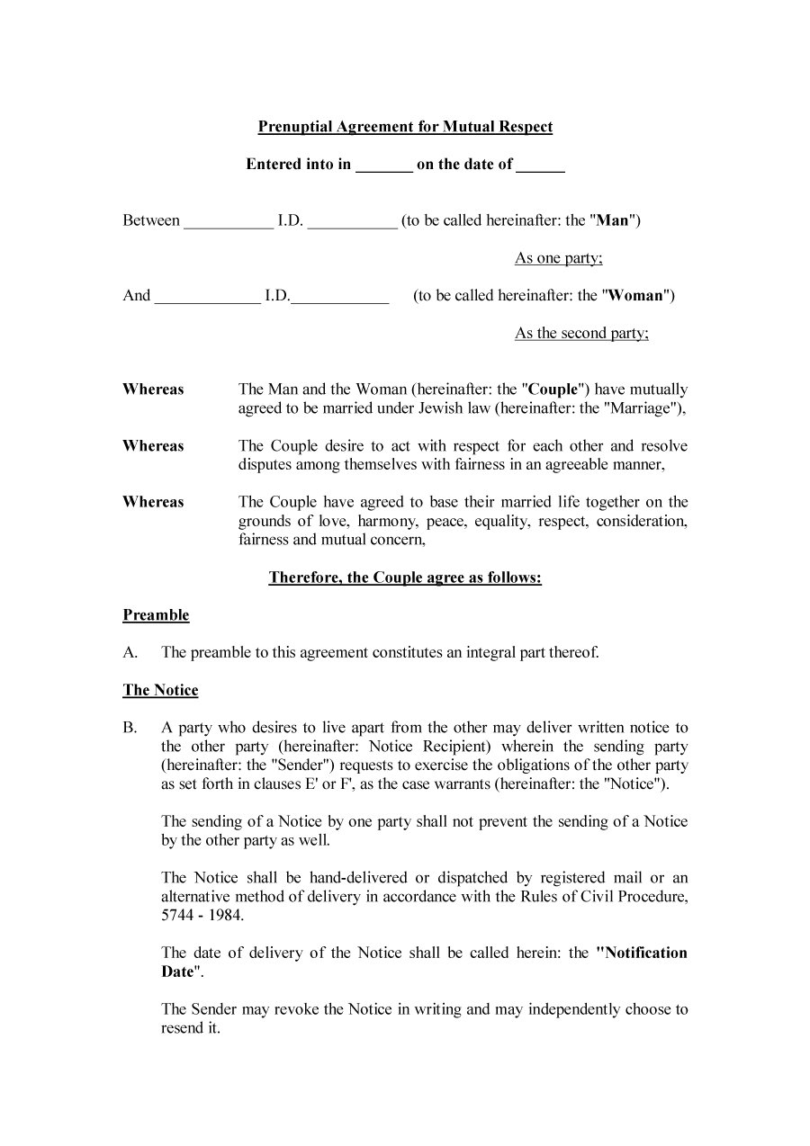 Prenuptial Agreement Template 16