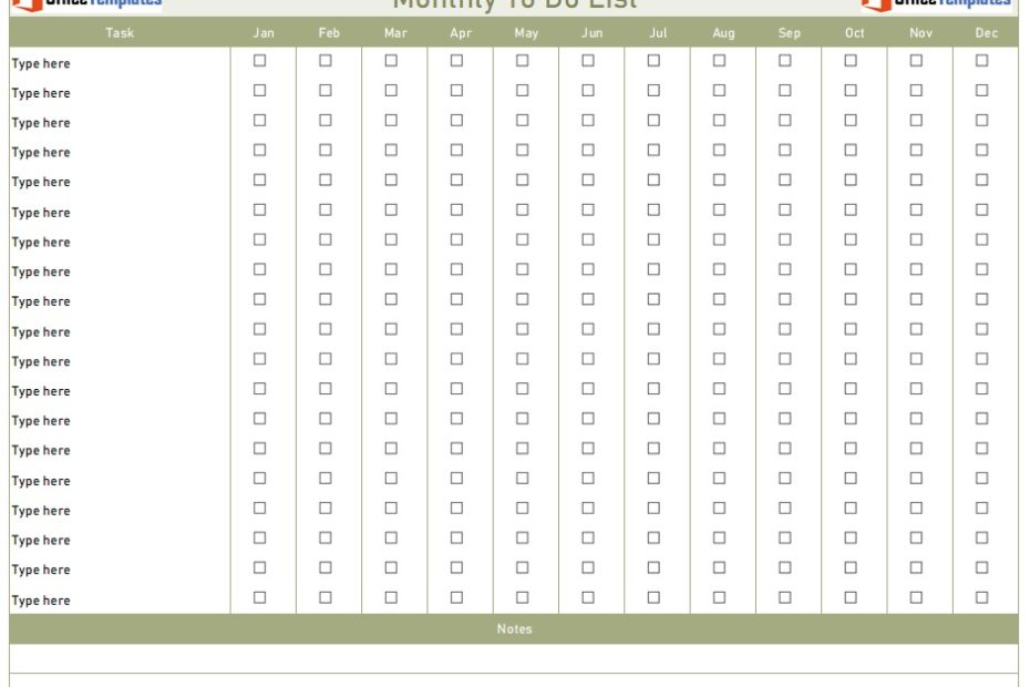 monthly to do list template 03